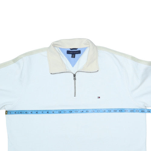 Mens UK Size XL Tommy Hilfiger White Henley Sweatshirt