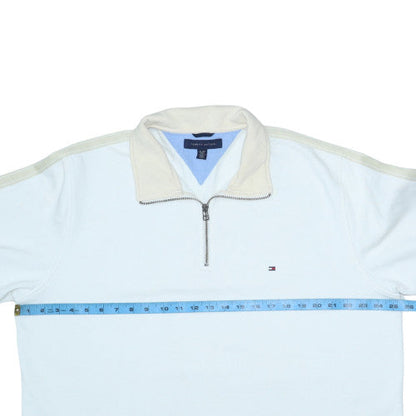 Mens UK Size XL Tommy Hilfiger White Henley Sweatshirt