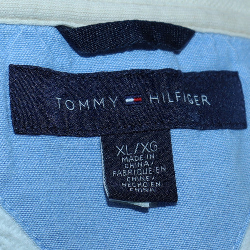 Mens UK Size XL Tommy Hilfiger White Henley Sweatshirt