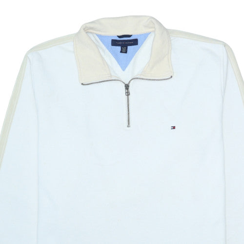 Mens UK Size XL Tommy Hilfiger White Henley Sweatshirt