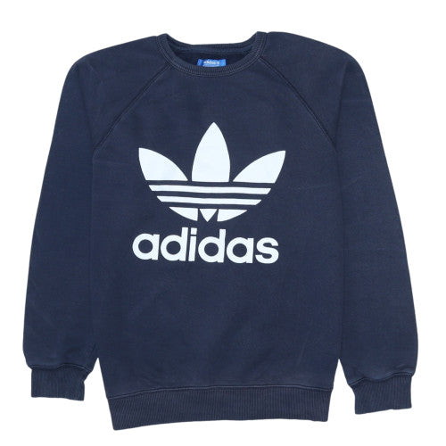 Mens UK Size S adidas Blue Pullover Sweatshirt