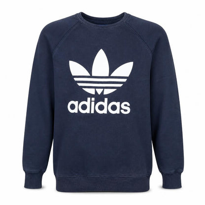 Mens UK Size S adidas Blue Pullover Sweatshirt