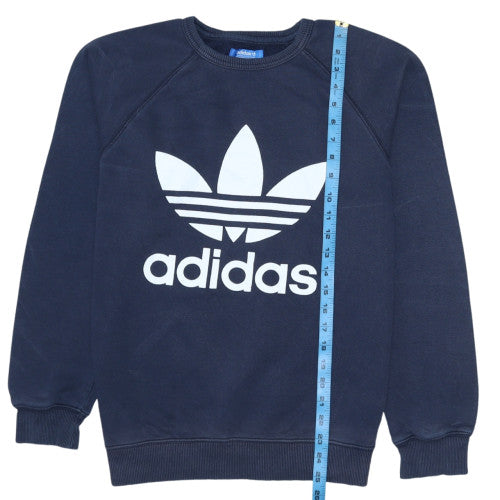 Mens UK Size S adidas Blue Pullover Sweatshirt