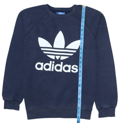 Mens UK Size S adidas Blue Pullover Sweatshirt