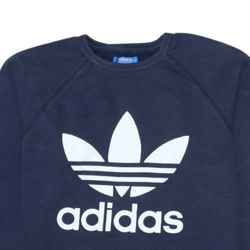Mens UK Size S adidas Blue Pullover Sweatshirt