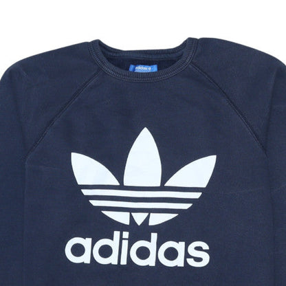 Mens UK Size S adidas Blue Pullover Sweatshirt