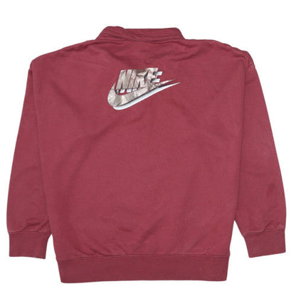 Womens UK Size M Nike Red Pullover Sweatshirt