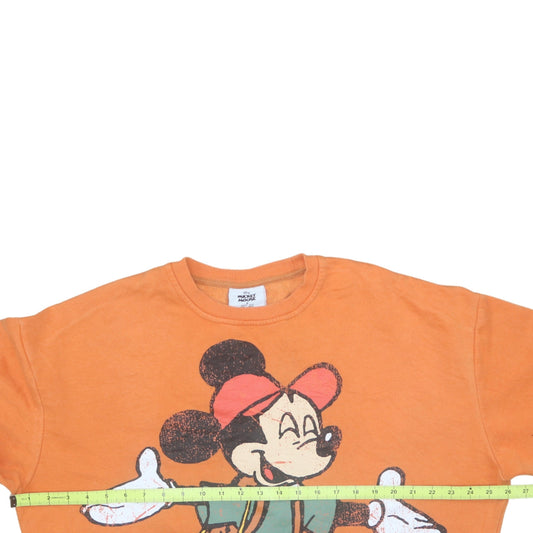 Womens UK Size 10/12 Disney Orange Pullover Sweatshirt