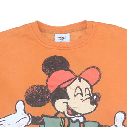 Womens UK Size 10/12 Disney Orange Pullover Sweatshirt