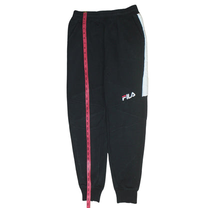 Mens UK Size S FILA Regular Fit Jogger Black Trousers