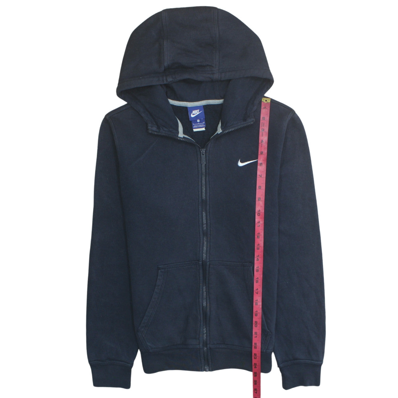 Mens UK Size S Nike Blue Full Zip Hoodie