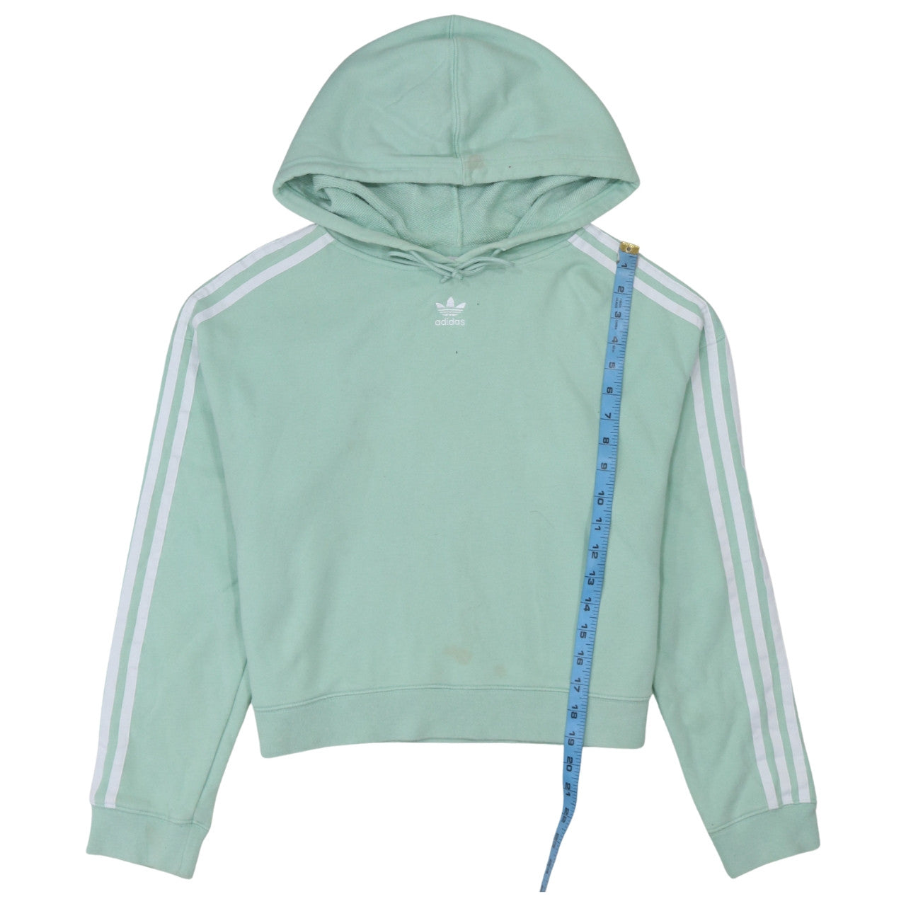 Womens UK Size 10 adidas Green Pullover Hoodie