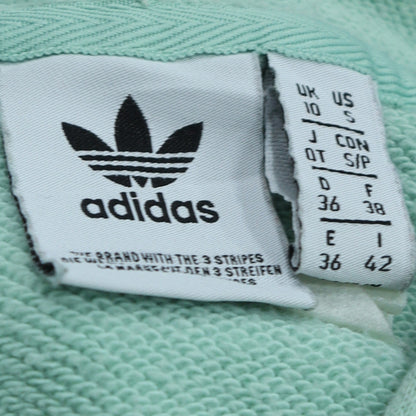 Womens UK Size 10 adidas Green Pullover Hoodie