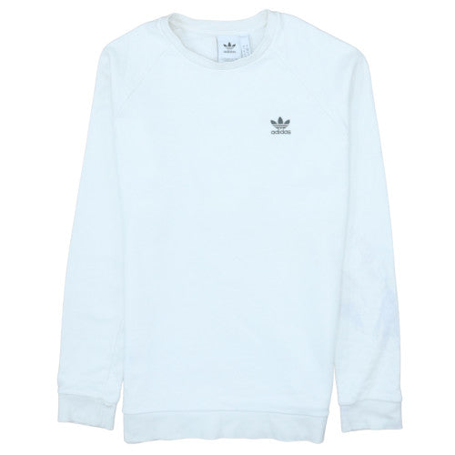 Mens UK Size S adidas White Pullover Sweatshirt