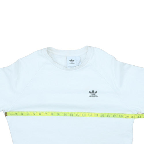 Mens UK Size S adidas White Pullover Sweatshirt