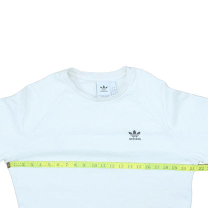 Mens UK Size S adidas White Pullover Sweatshirt