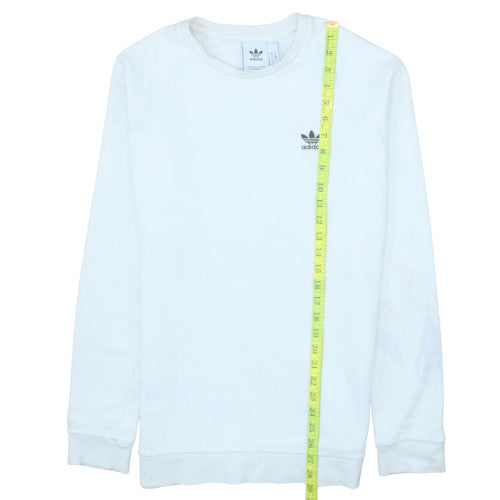 Mens UK Size S adidas White Pullover Sweatshirt