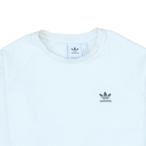 Mens UK Size S adidas White Pullover Sweatshirt