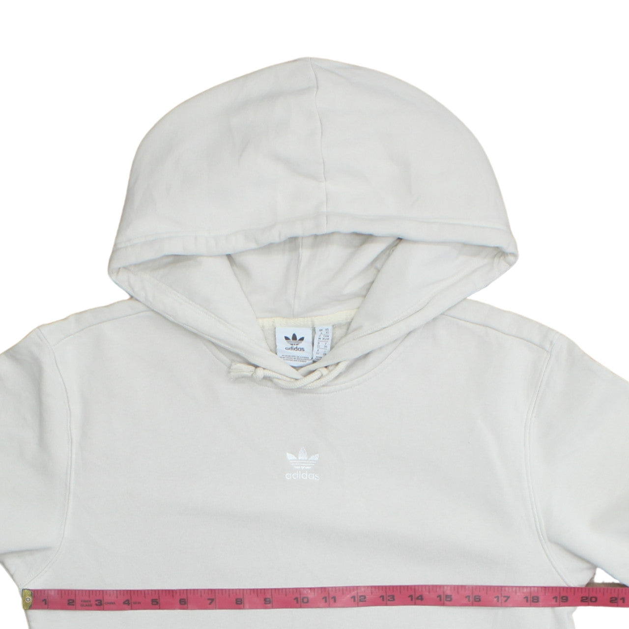 Womens UK Size 6 adidas Beige Pullover Hoodie