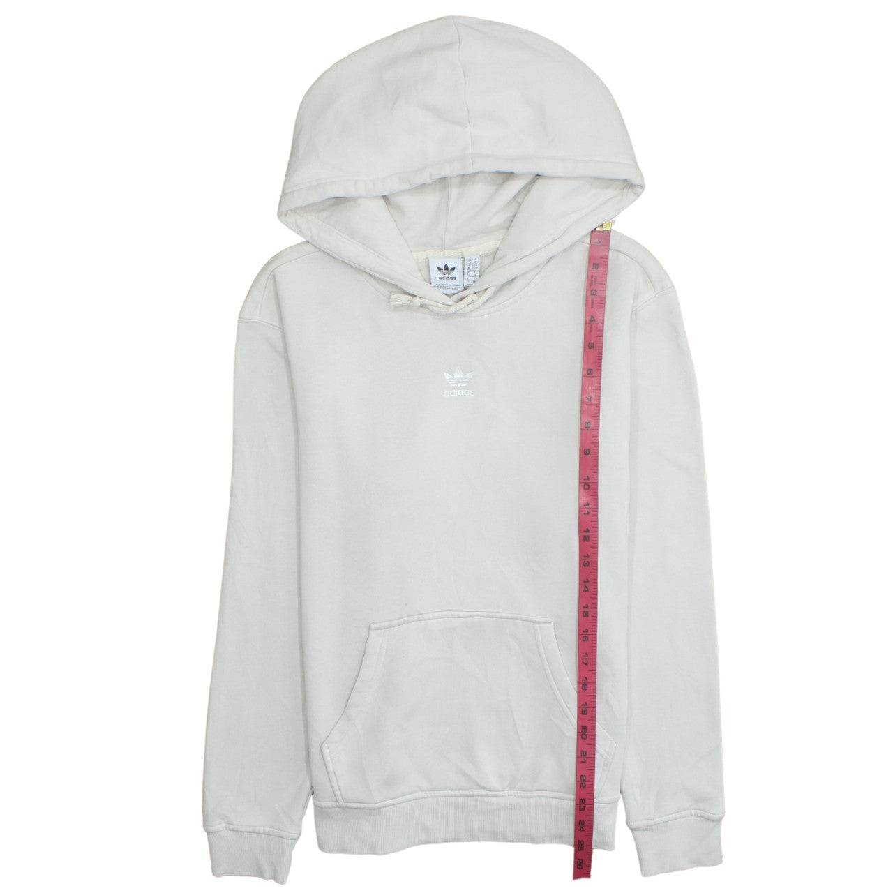 Womens UK Size 6 adidas Beige Pullover Hoodie