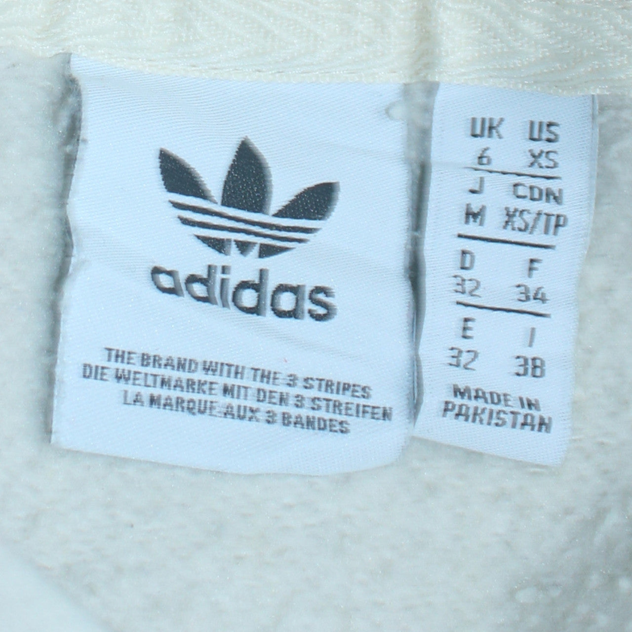 Womens UK Size 6 adidas Beige Pullover Hoodie