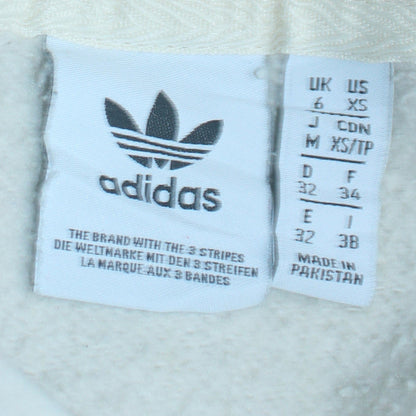 Womens UK Size 6 adidas Beige Pullover Hoodie