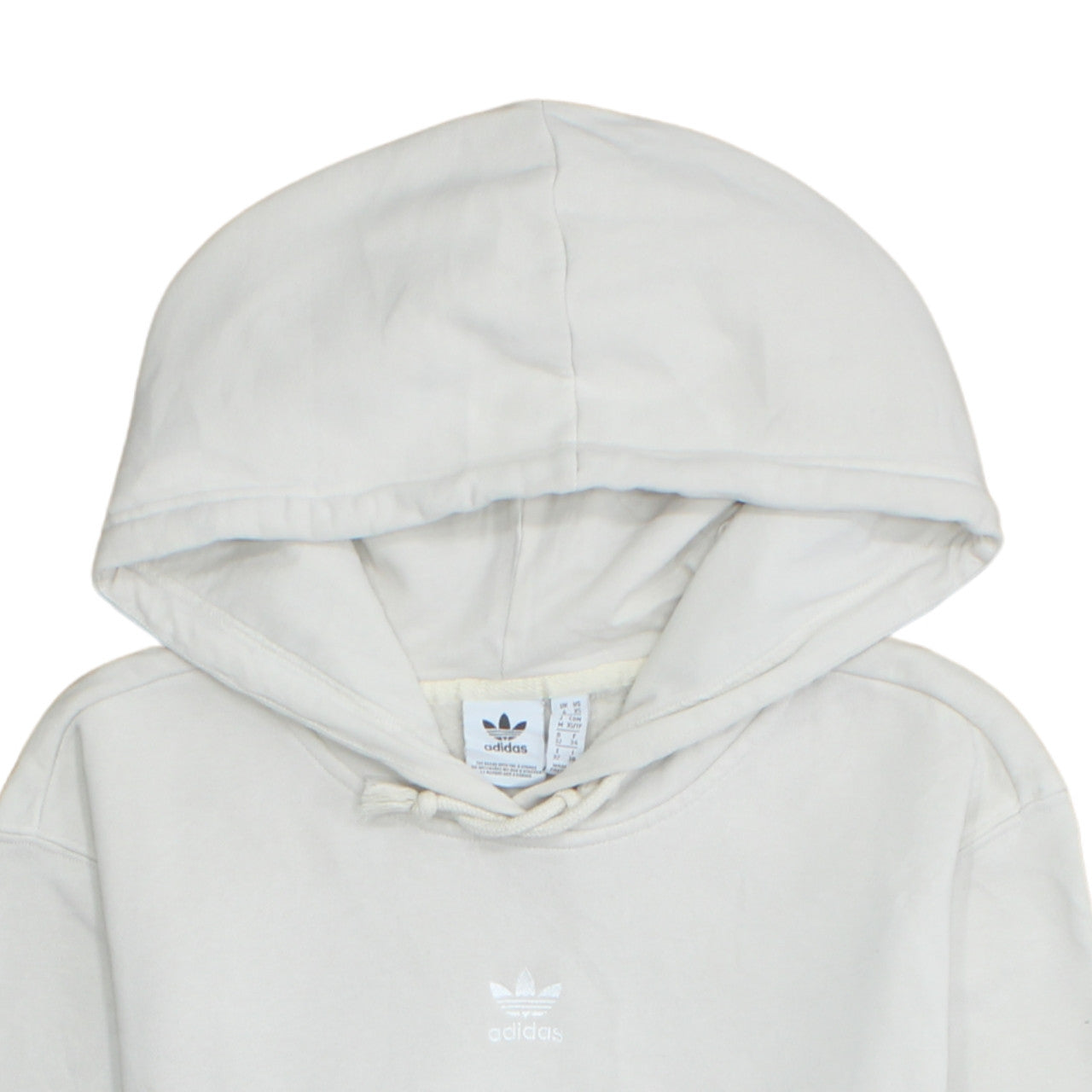 Womens UK Size 6 adidas Beige Pullover Hoodie