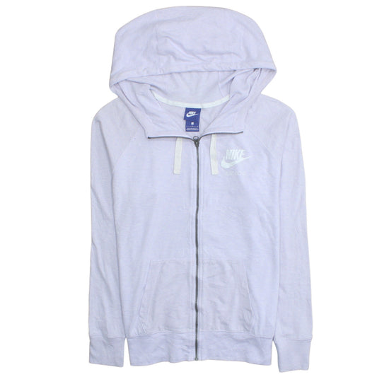 Womens UK Size L Nike Grey Full Zip Hoodie
