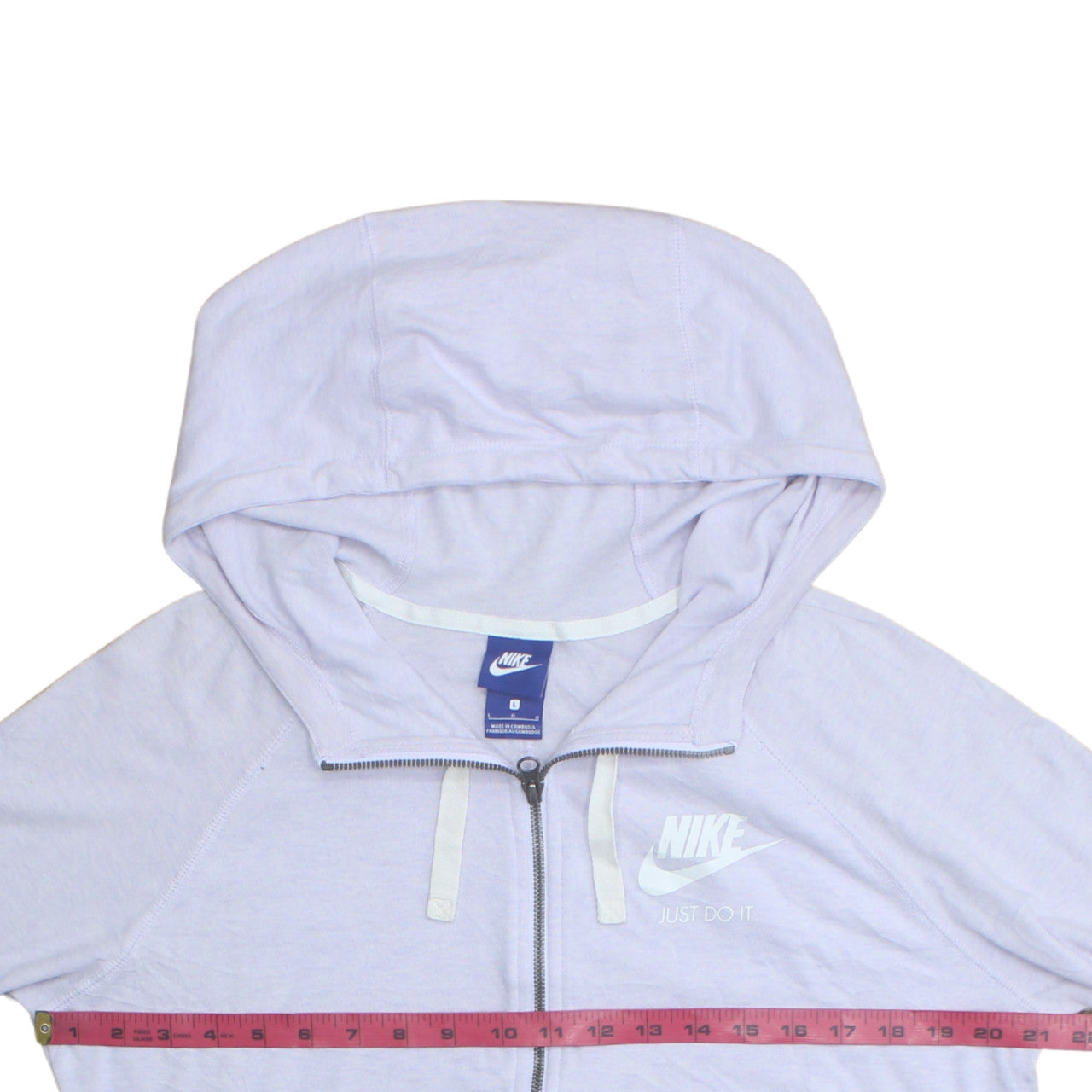 Womens UK Size L Nike Grey Full Zip Hoodie