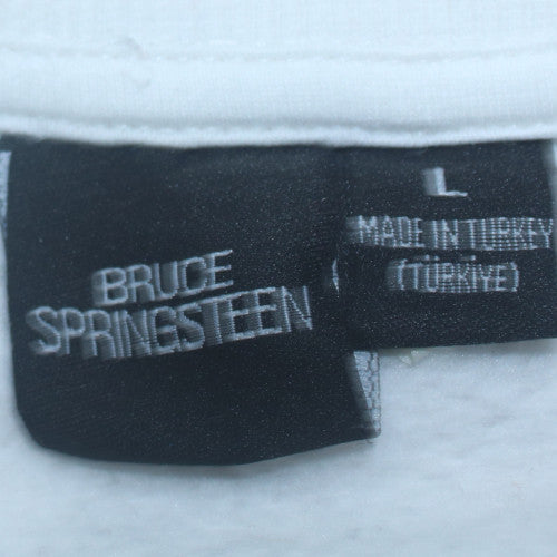 Womens UK Size L Bruce Springsteen White Pullover Sweatshirt