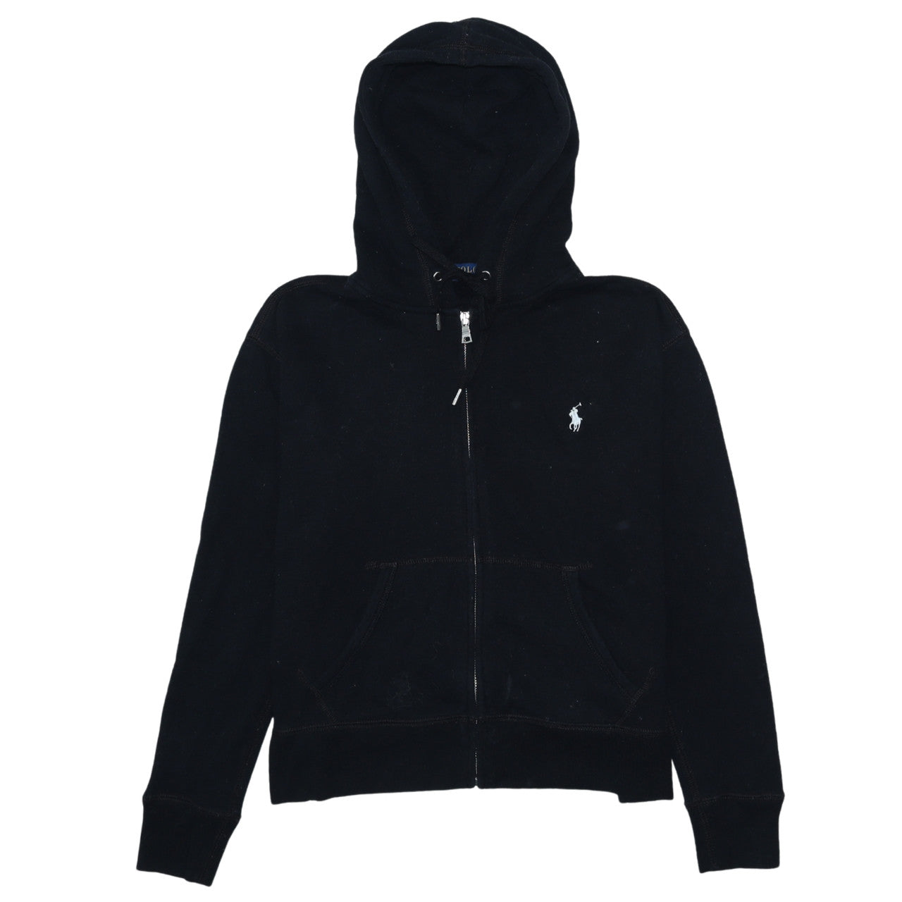 Womens UK Size XS Polo Ralph Lauren Black Full Zip Hoodie