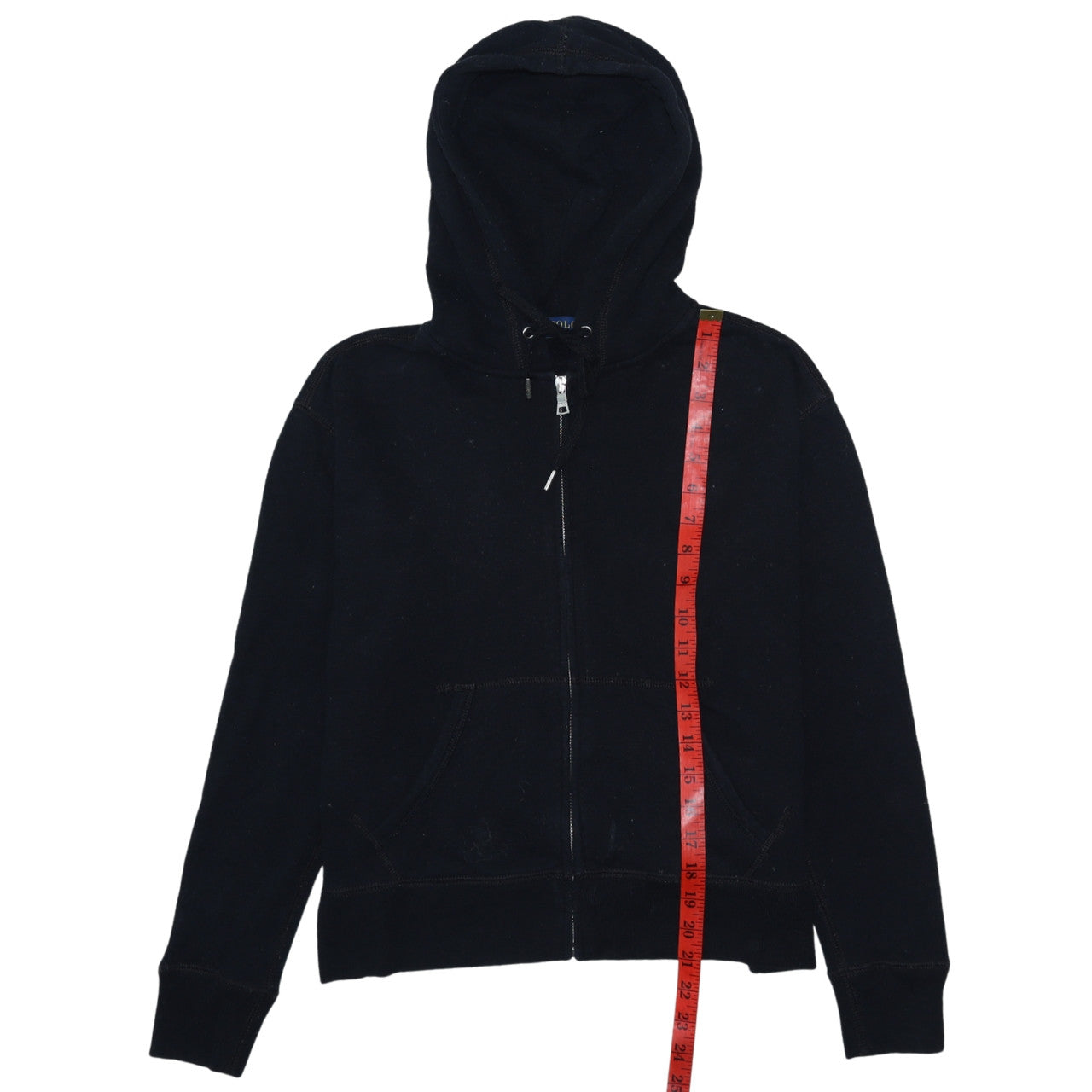 Womens UK Size XS Polo Ralph Lauren Black Full Zip Hoodie