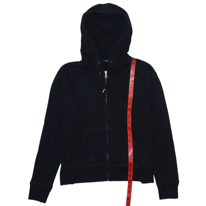 Womens UK Size XS Polo Ralph Lauren Black Full Zip Hoodie