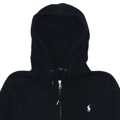Womens UK Size XS Polo Ralph Lauren Black Full Zip Hoodie