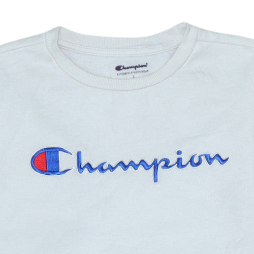 Womens UK Size L Champion White Pullover Sweatshirt