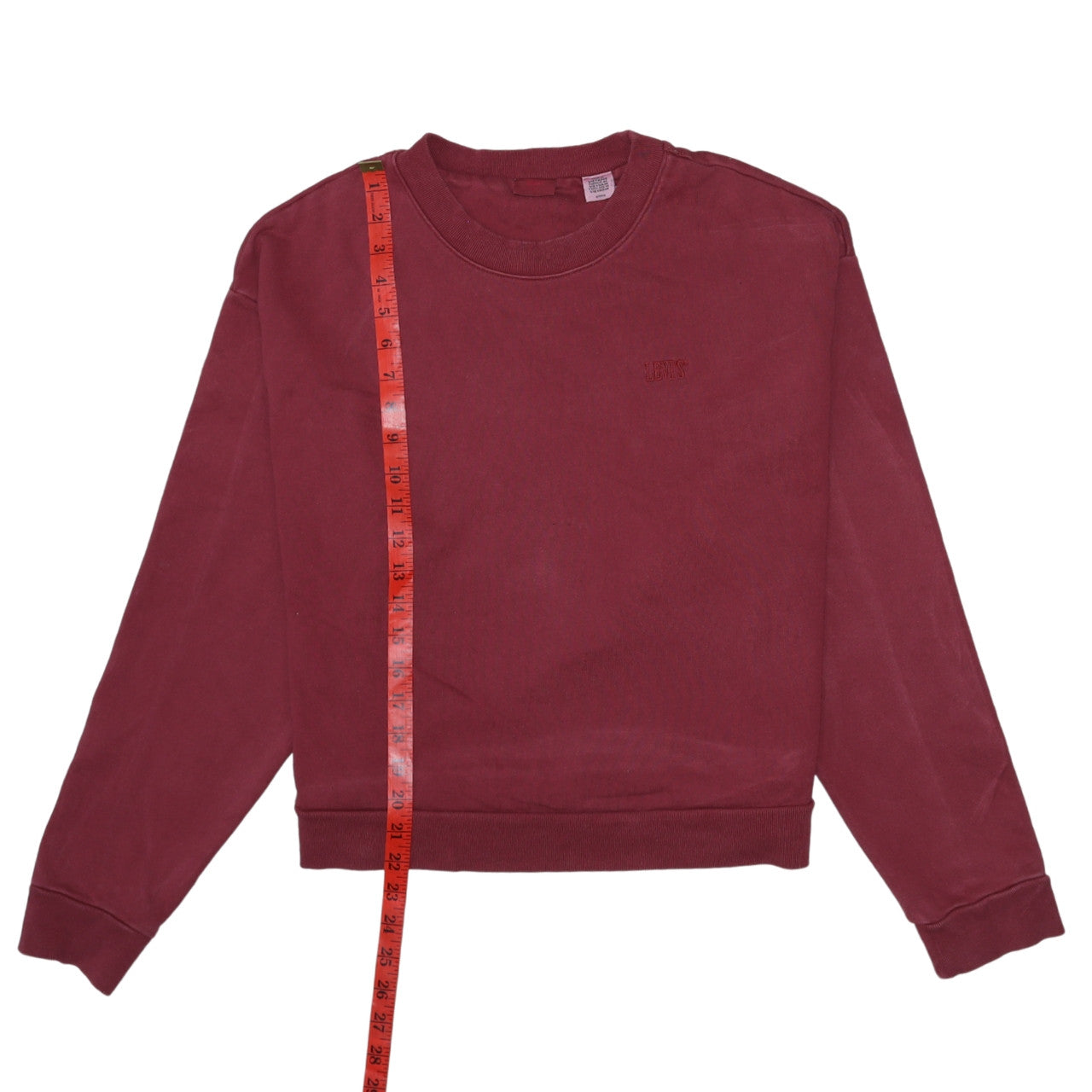 Womens UK Size S Levi's Red Pullover Sweatshirt