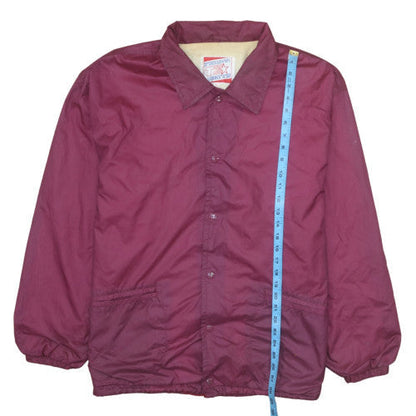Teddy Smith Men's Red XL Retro College Windbreaker Jacket