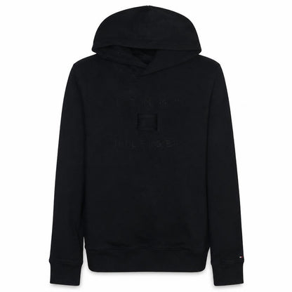 Tommy Hilfiger Boys Black Hoodie Size 164 Cotton Blend Pullover