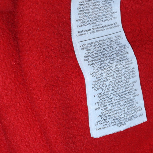 Mens UK Size M Nike Red Pullover Hoodie