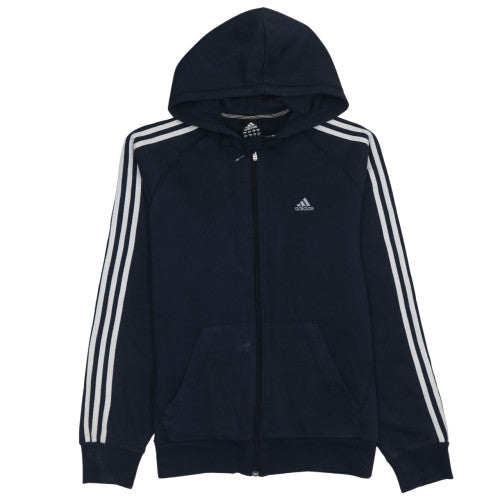Mens UK Size M adidas Blue Full Zip Hoodie