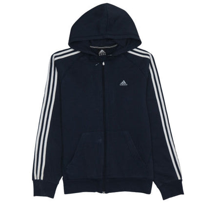 Mens UK Size M adidas Blue Full Zip Hoodie