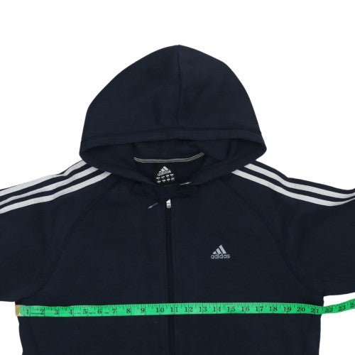 Mens UK Size M adidas Blue Full Zip Hoodie