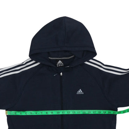 Mens UK Size M adidas Blue Full Zip Hoodie