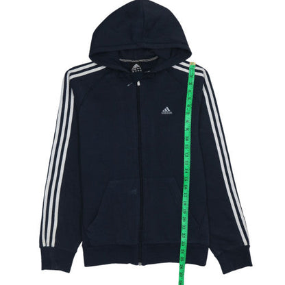 Mens UK Size M adidas Blue Full Zip Hoodie