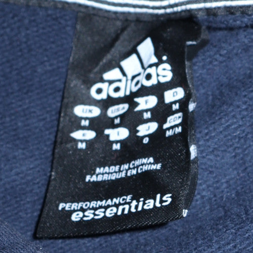 Mens UK Size M adidas Blue Full Zip Hoodie