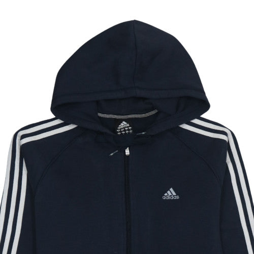 Mens UK Size M adidas Blue Full Zip Hoodie