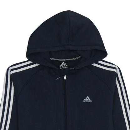 Mens UK Size M adidas Blue Full Zip Hoodie