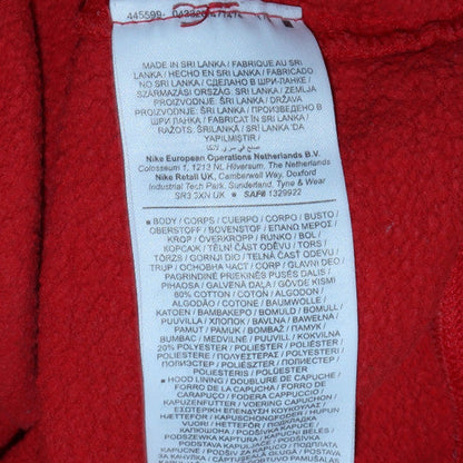 Mens UK Size S Nike Red Pullover Hoodie