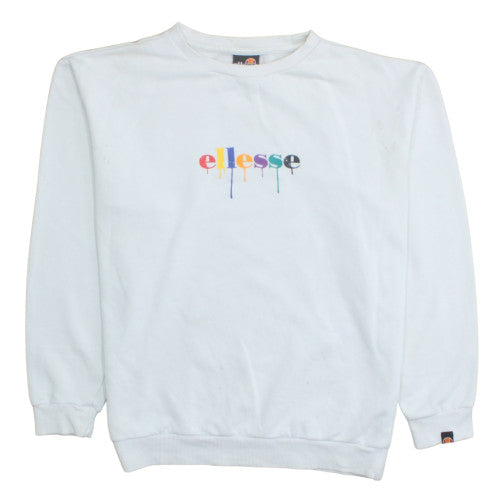 Mens UK Size M ellesse White Pullover Sweatshirt