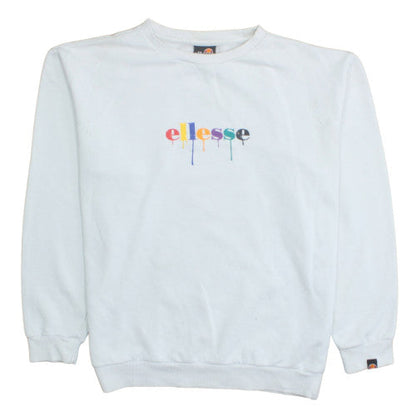Mens UK Size M ellesse White Pullover Sweatshirt